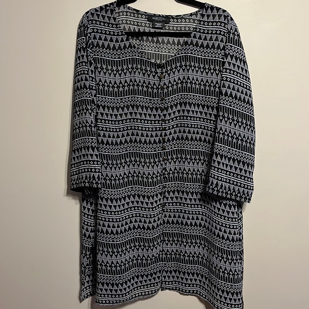 Size 22 Michel Studio sheer tunic blouse